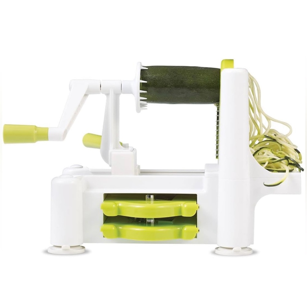 White and Green Kitchen Spiralizer Tool
